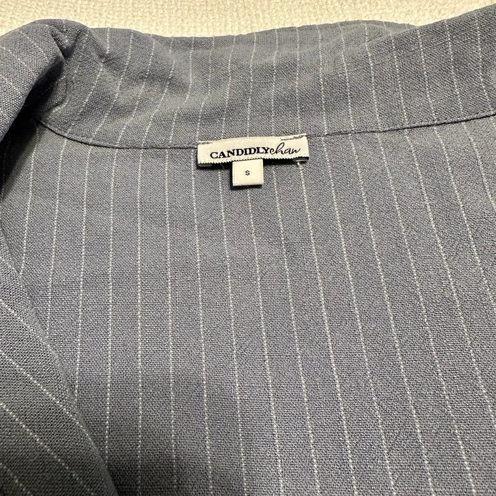 Blue Striped Button-Up Shirt - Picture 3 of 3